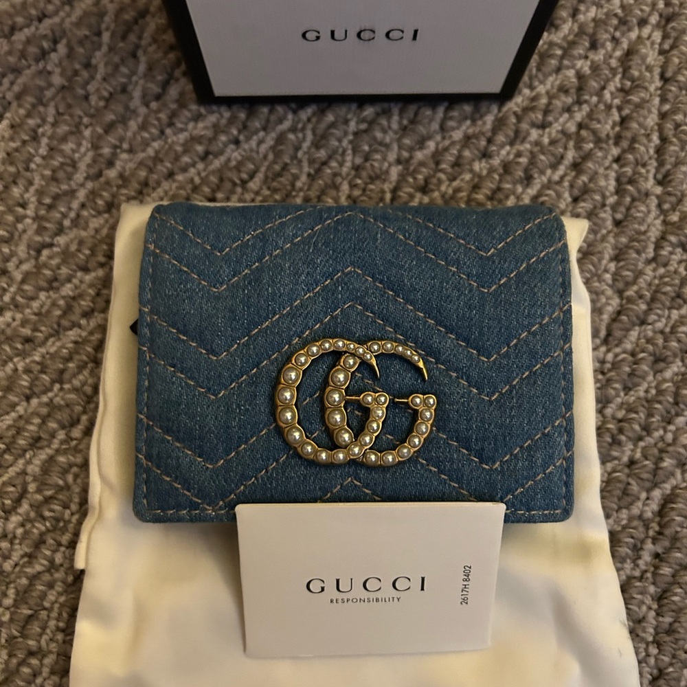 Gucci denim wallet